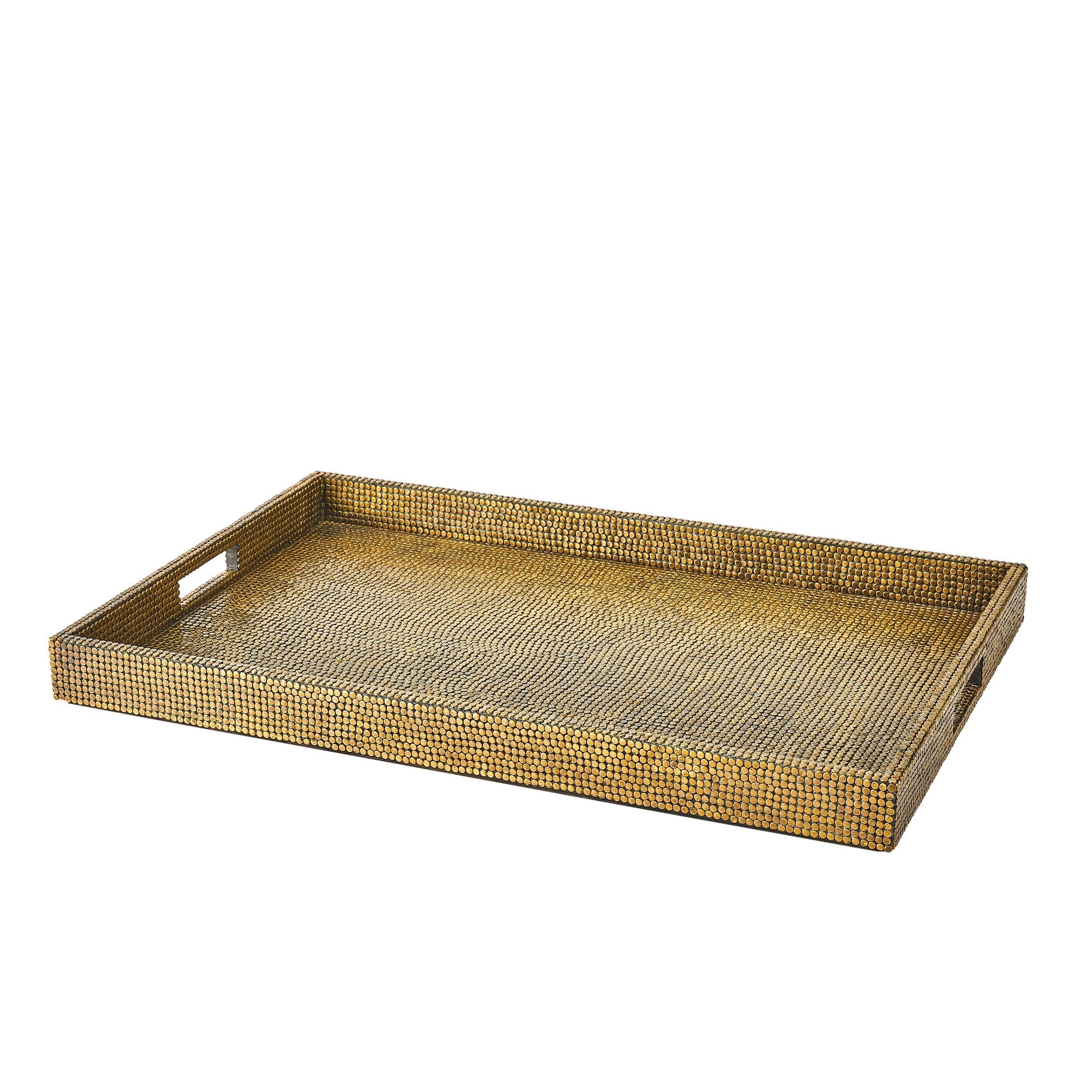 Global Views Brass Lames Boxes and Trays Aged
