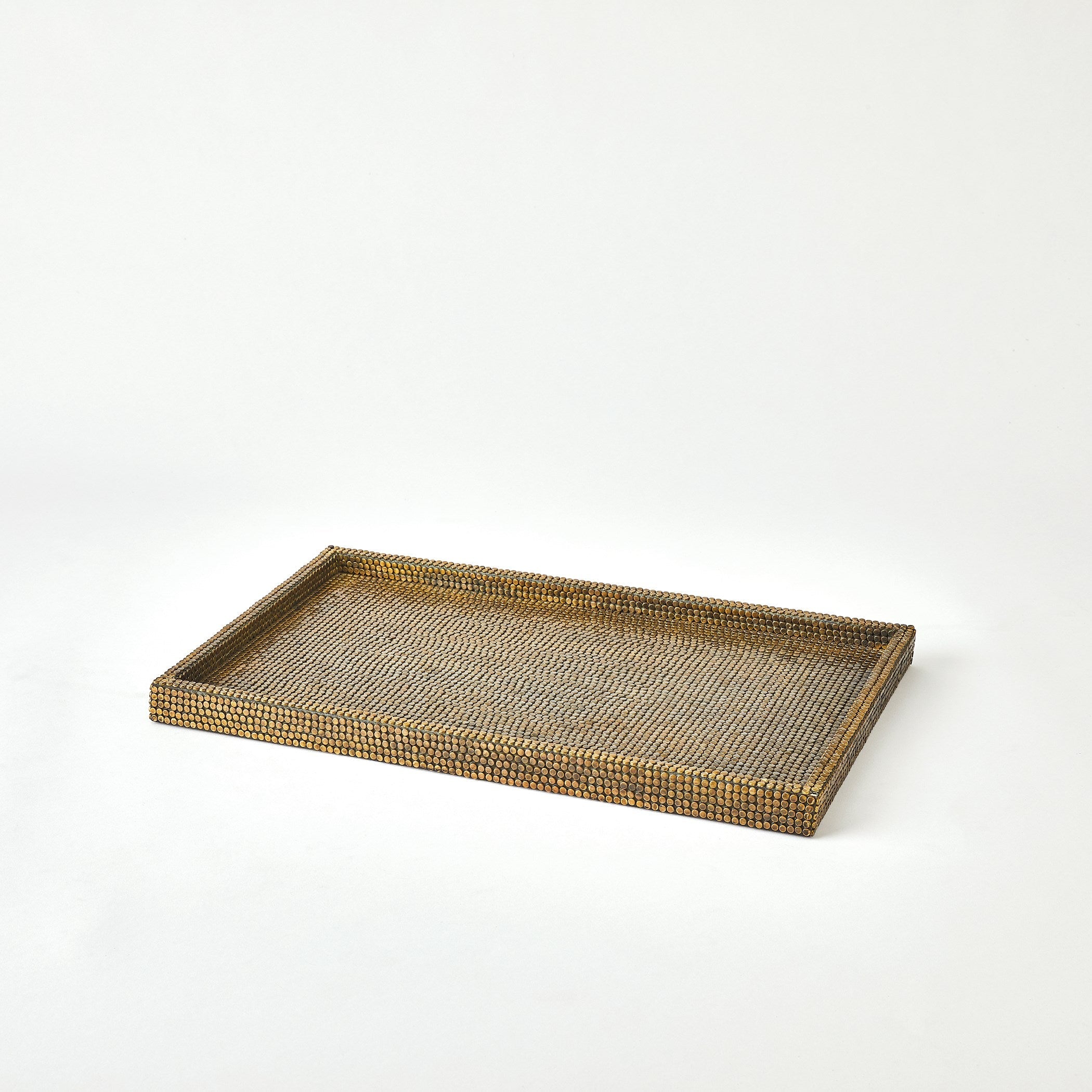 Global Views Brass Lames Boxes and Trays Aged