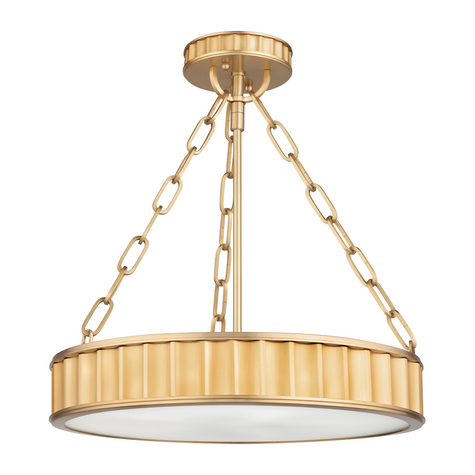 Hudson Valley Lighting Middlebury 3 Light 15.5 inch Semi Flush Ceiling Light