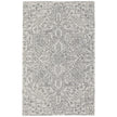 Feizy Belfort 8778F Transitional Medallion Rug in White/Gray