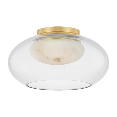 Hudson Valley Lighting Moore 1 Light 12 inch Aged Brass Flush Mount Ceiling Light