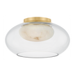 Hudson Valley Lighting Moore 1 Light 12 inch Aged Brass Flush Mount Ceiling Light
