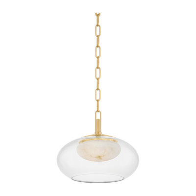 Hudson Valley Lighting Moore 1 Light Aged Brass Pendant Ceiling Light
