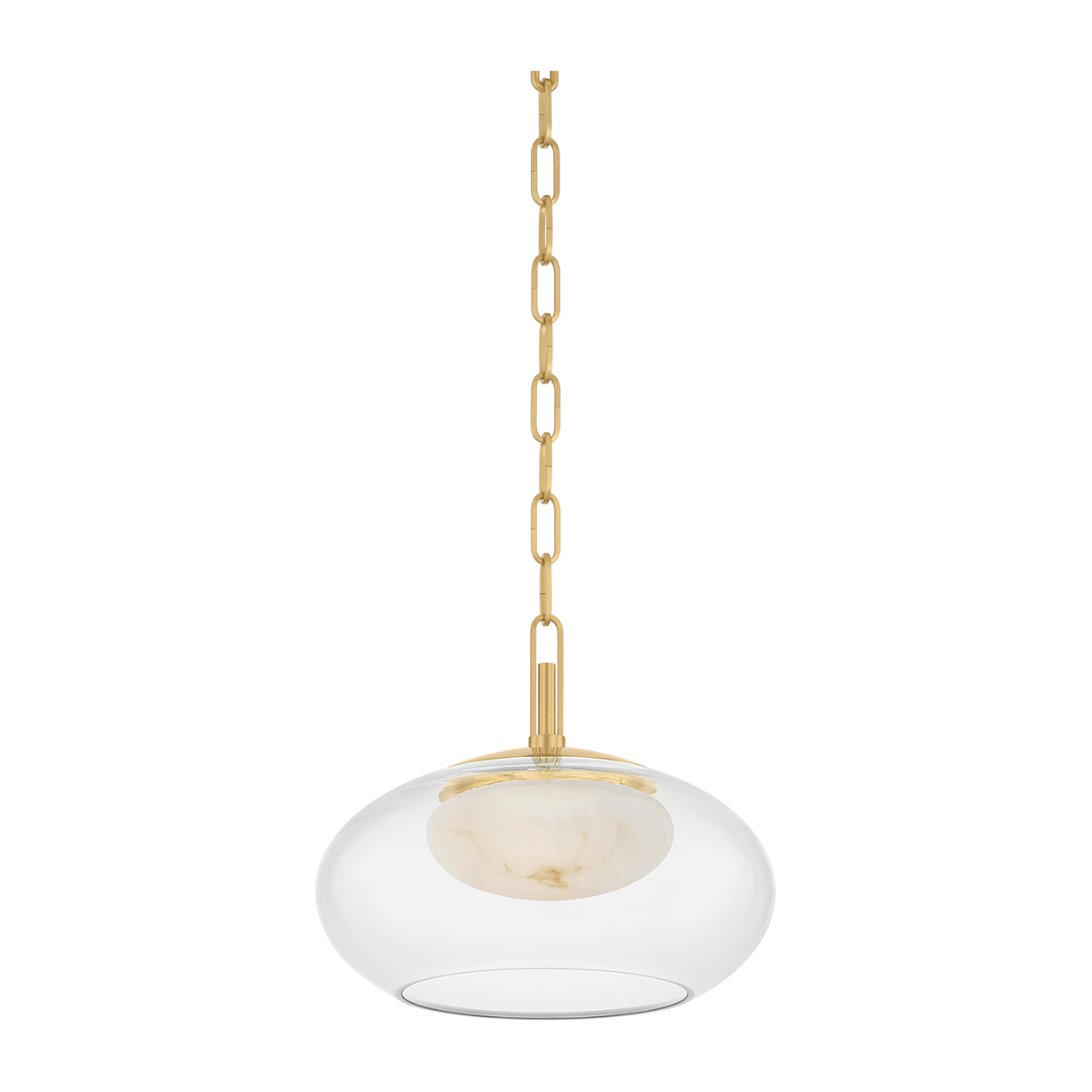 Hudson Valley Lighting Moore 1 Light Aged Brass Pendant Ceiling Light