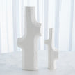 Global Views Matte White Tiered Trunk Vase