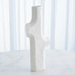 Global Views Matte White Tiered Trunk Vase