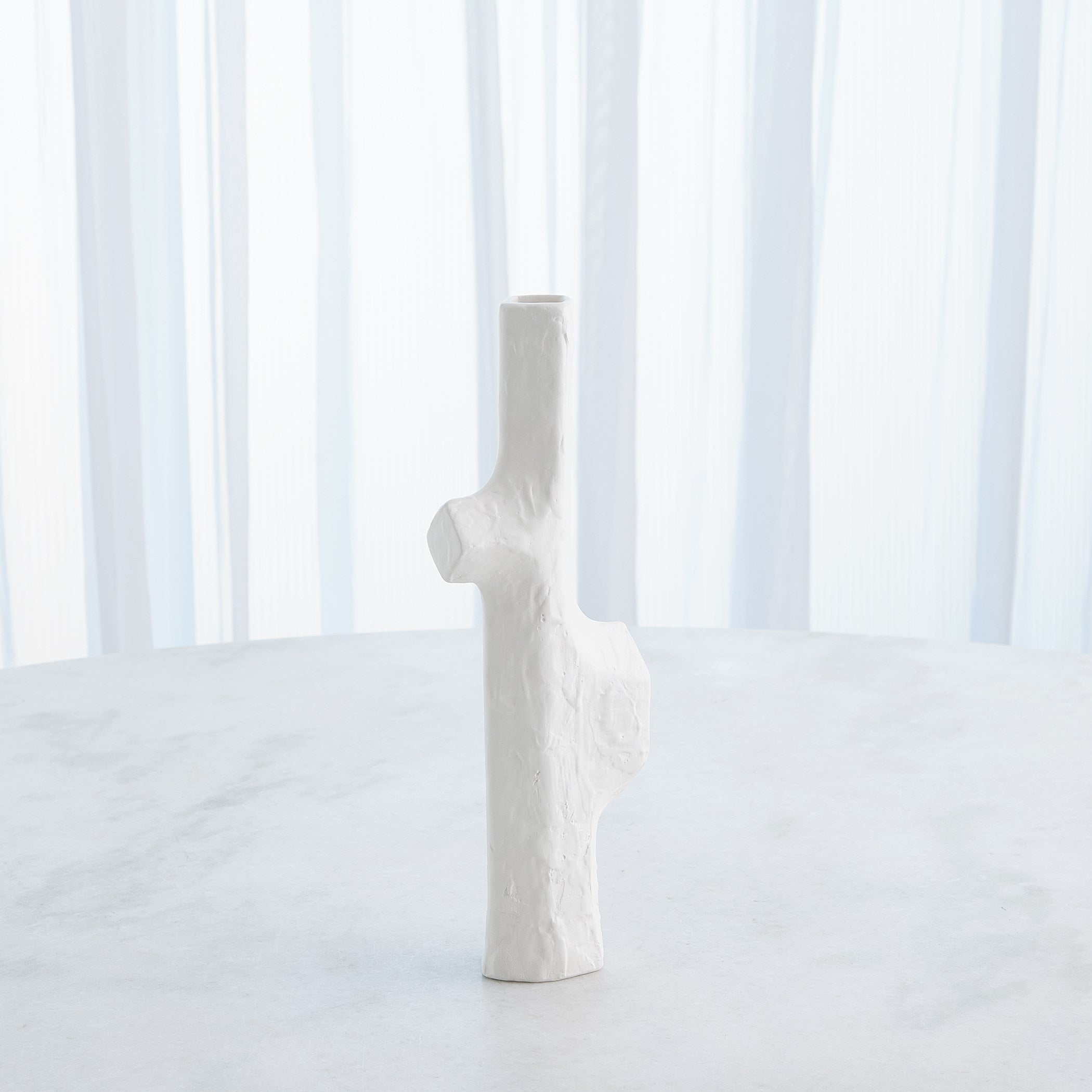 Global Views Matte White Tiered Trunk Vase