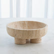 Global Views Travertine Priory Low Bowl