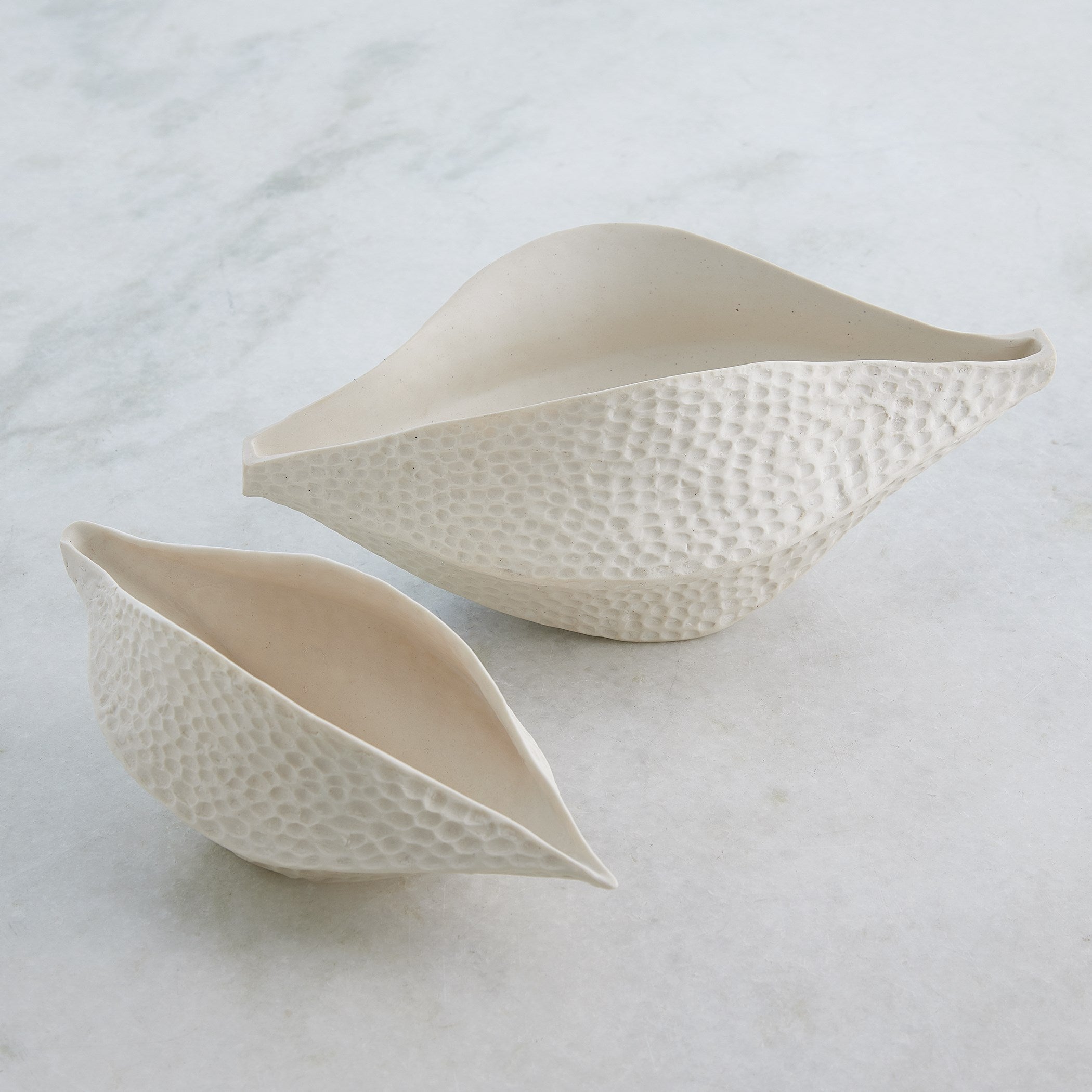 Global Views Matte White Porcelain Pod