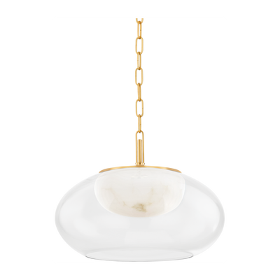 Hudson Valley Lighting Moore 1 Light 17 inch Aged Brass Pendant Ceiling Light