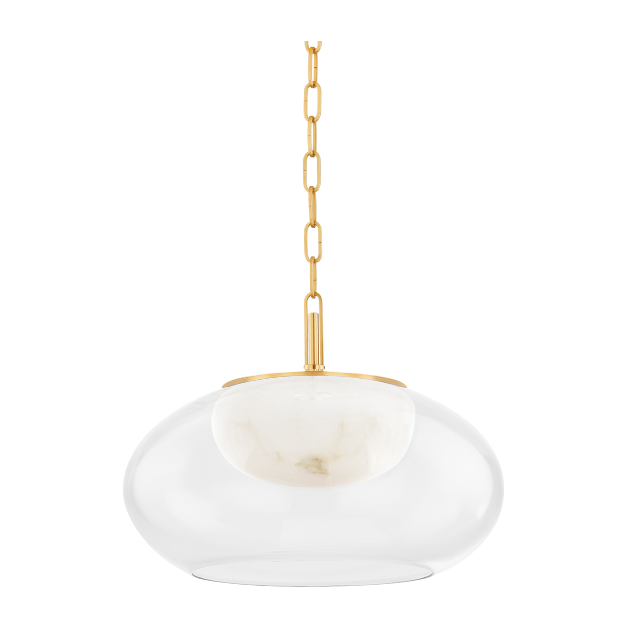 Hudson Valley Lighting Moore 1 Light 17 inch Aged Brass Pendant Ceiling Light