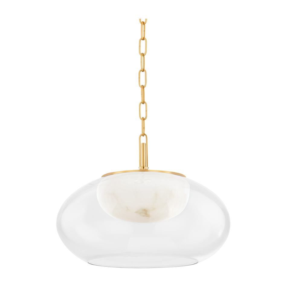 Hudson Valley Lighting Moore 1 Light 17 inch Aged Brass Pendant Ceiling Light