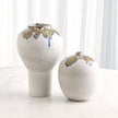 Global Views Volcan Grey Reactive Green Vases
