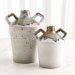 Global Views Volcan Grey Reactive Green Handled Jars