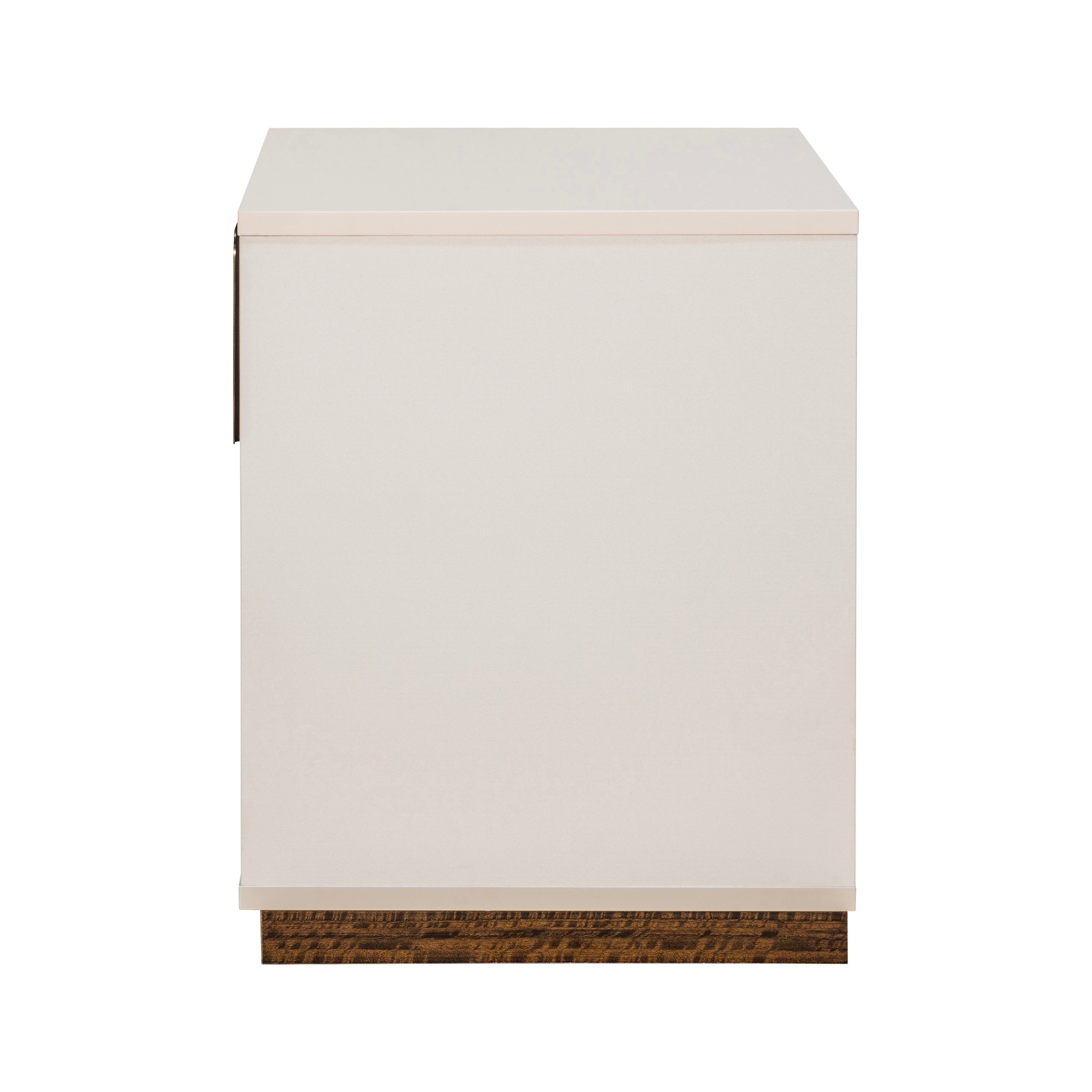 Michael Amini Pavira 1-Drawer Nightstand with LED Lights - Walnut