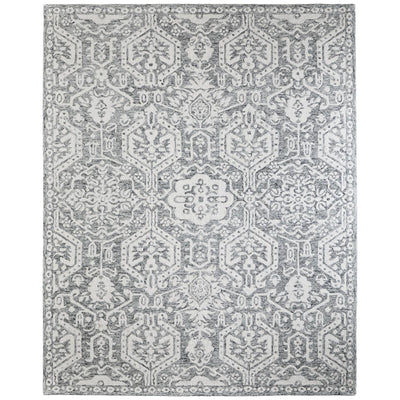 Feizy Belfort 8A27F Traditional Geometric Rug in Gray/White