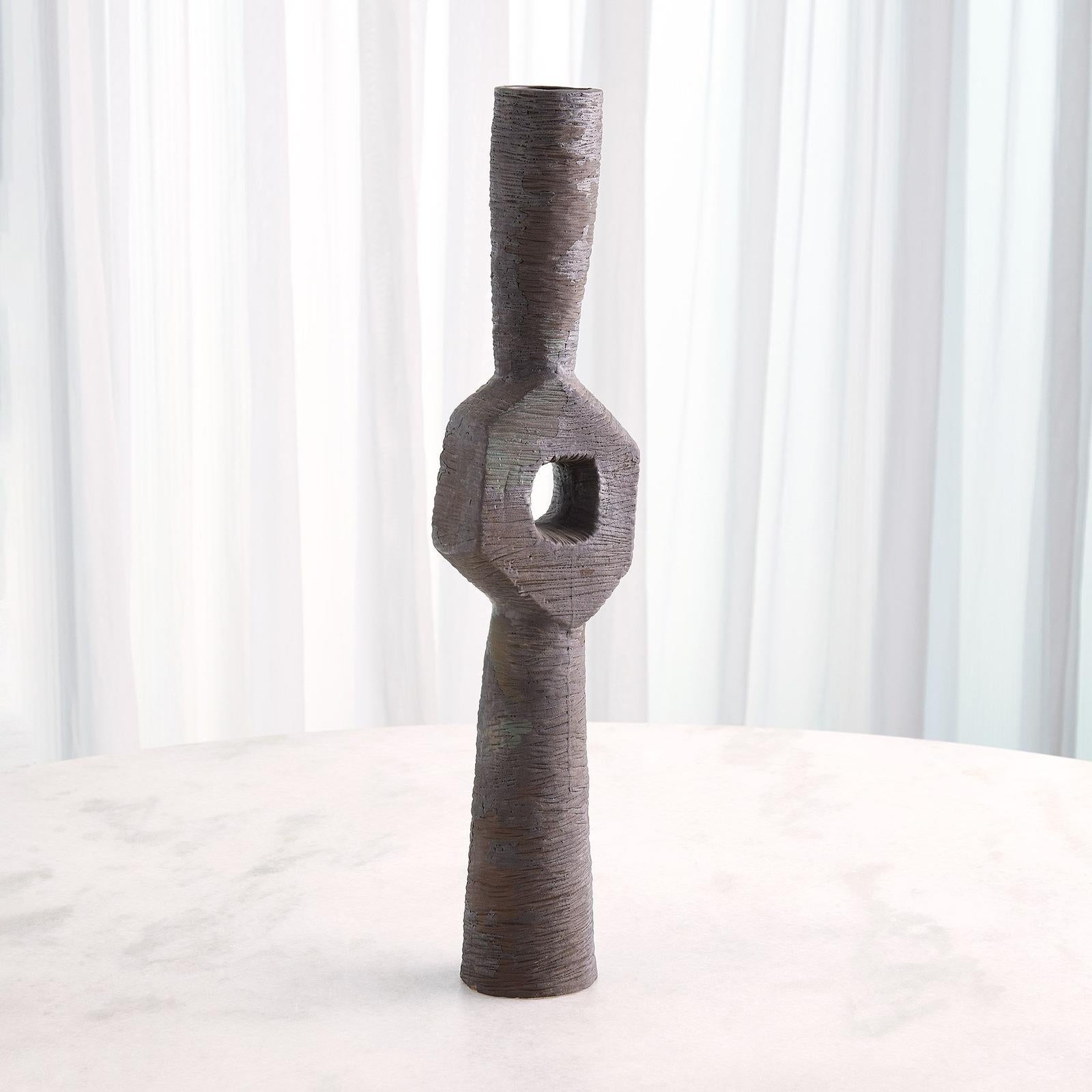 Global Views Rugged Brown Ebba Vase