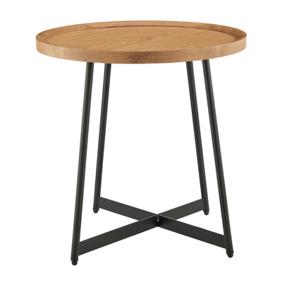 Euro Style Niklaus 22" Round Side Table - Oak