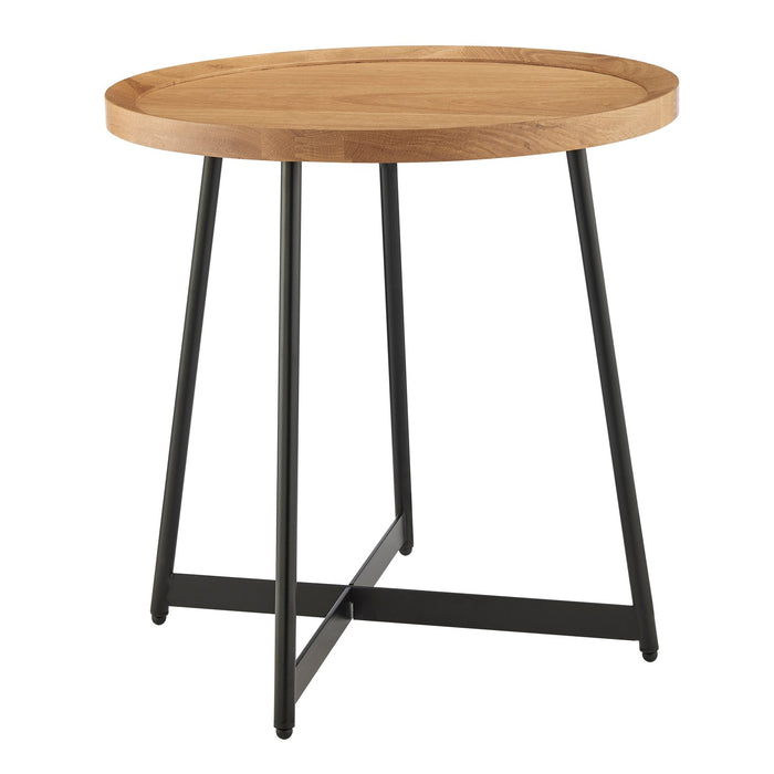 Euro Style Niklaus 22" Round Side Table - Oak
