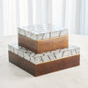 Global Views Antique Gold Leaf Eggshell Box