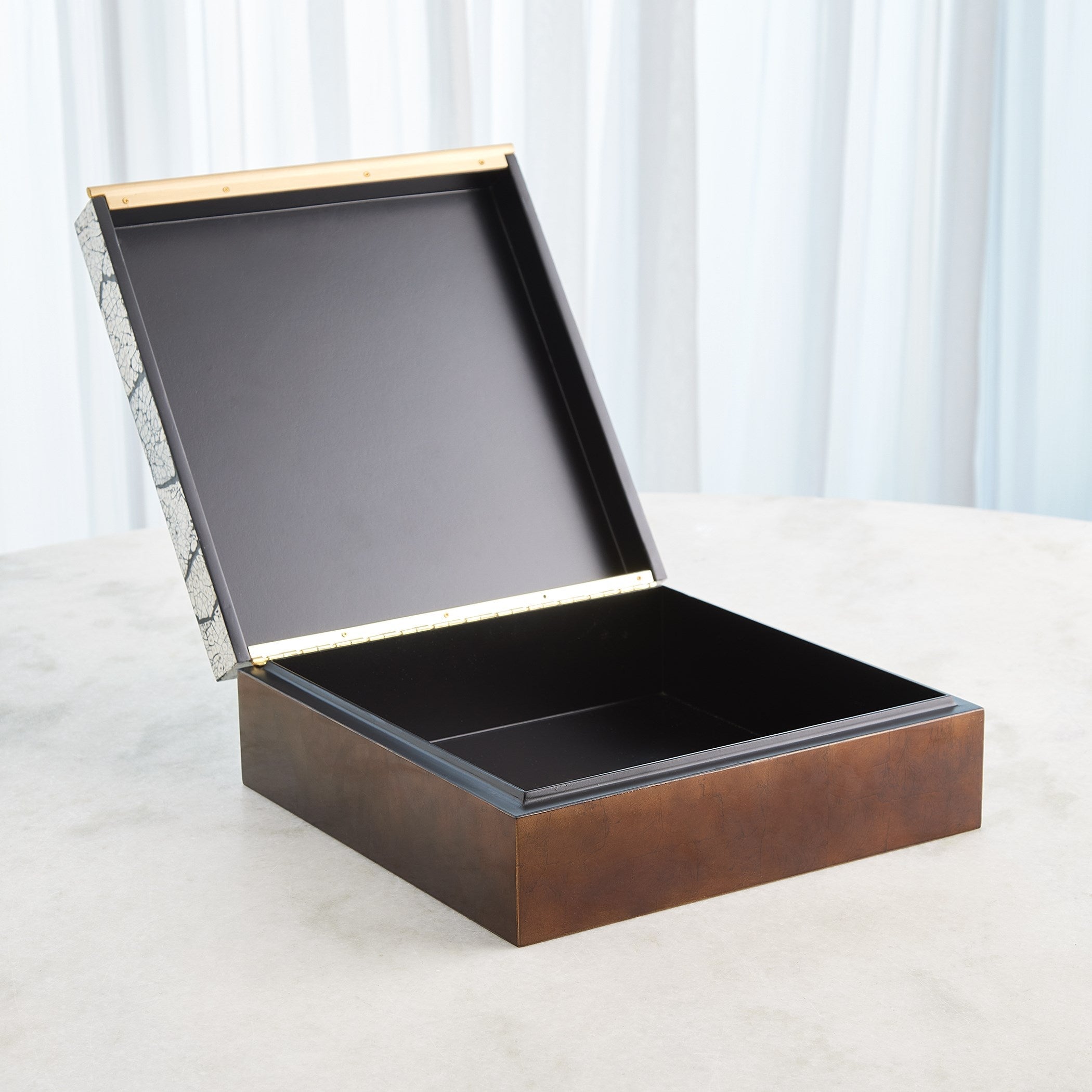 Global Views Antique Gold Leaf Eggshell Box