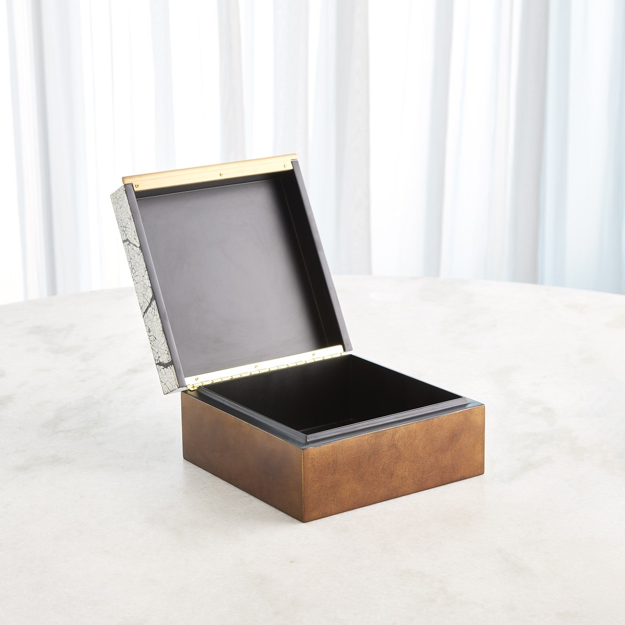 Global Views Antique Gold Leaf Eggshell Box