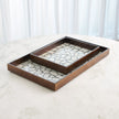 Global Views Eggshell Tray Antique Gold Leaf