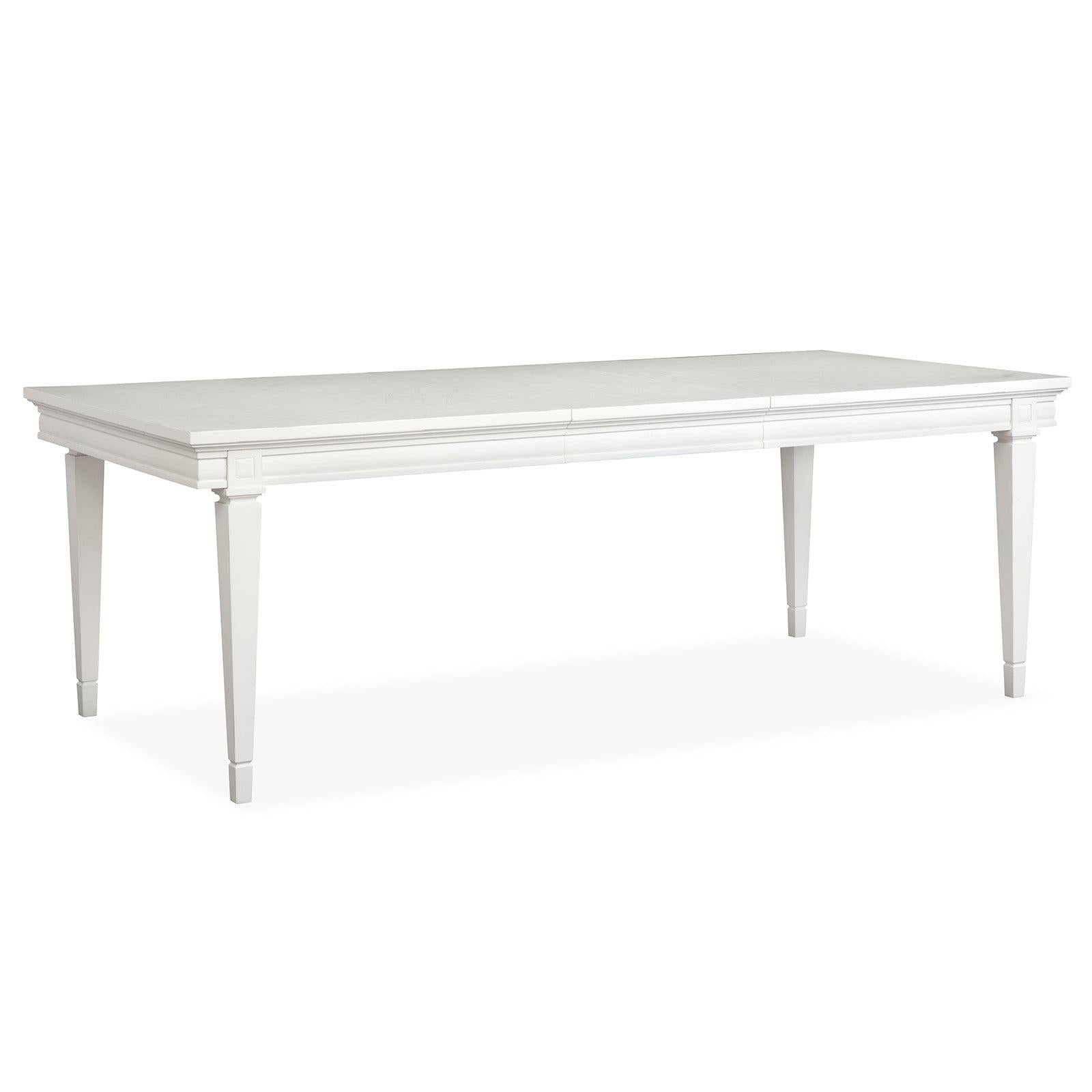 Magnussen Home Willowbrook Egg Shell White Extendable Rectangular Dining Table