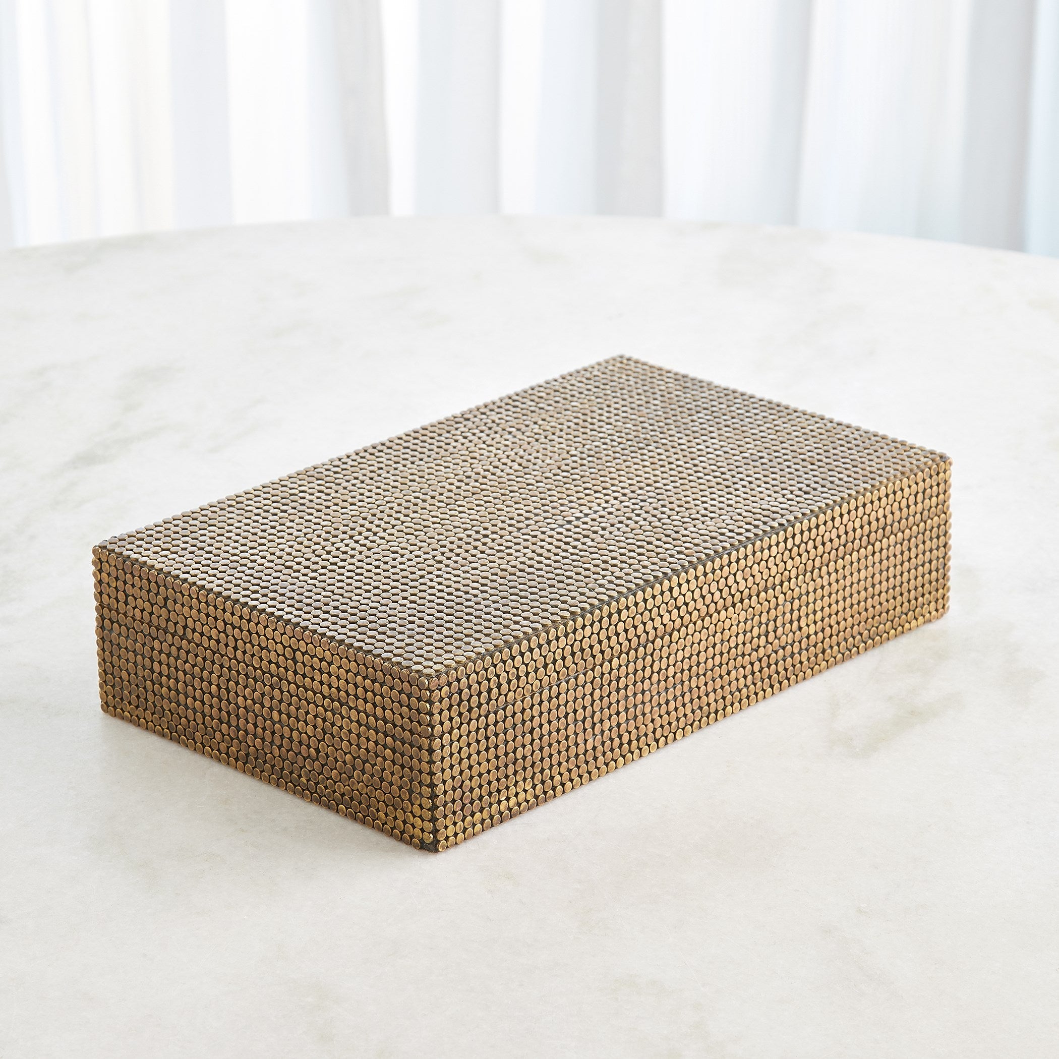 Global Views Brass Lames Boxes and Trays Aged