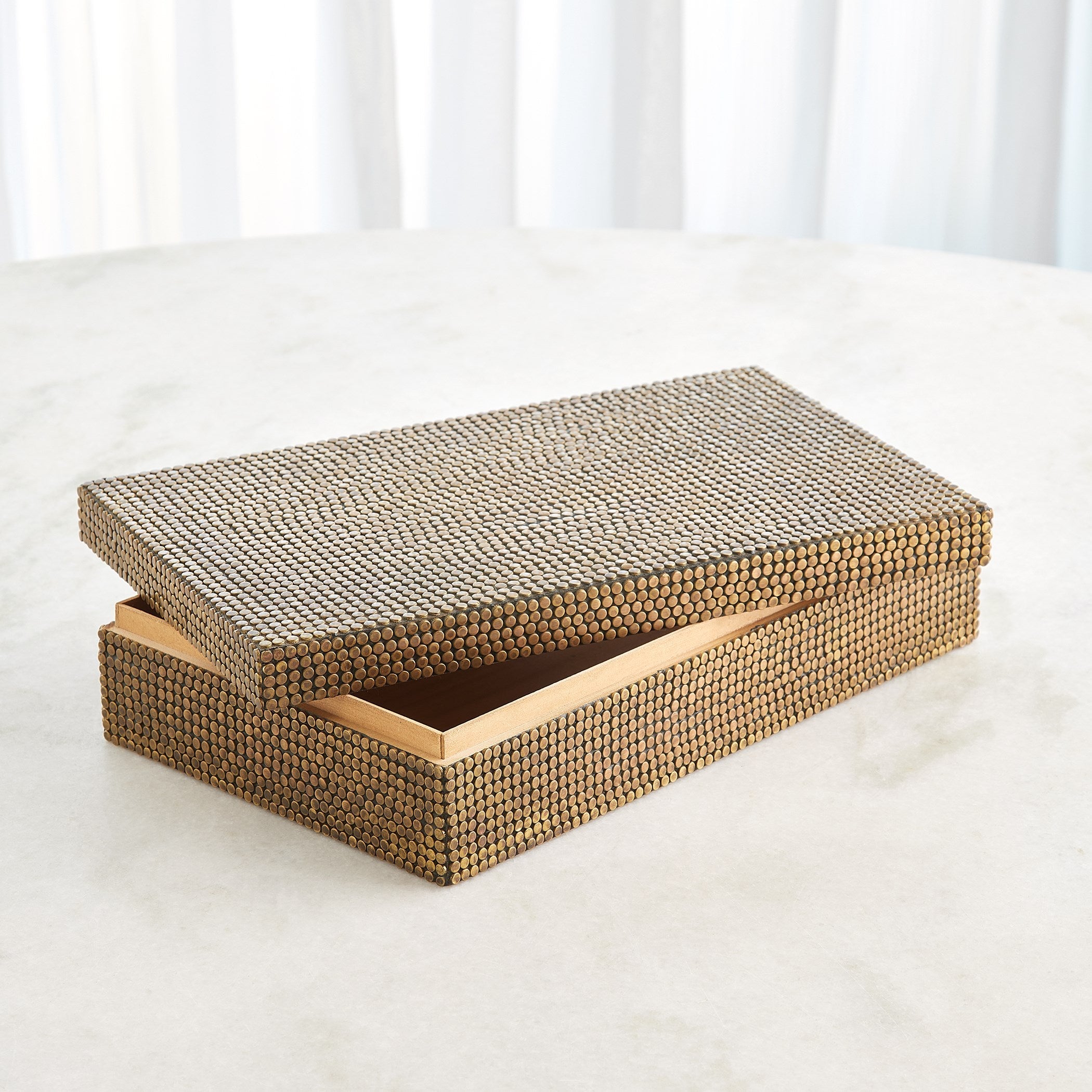 Global Views Brass Lames Boxes and Trays Aged