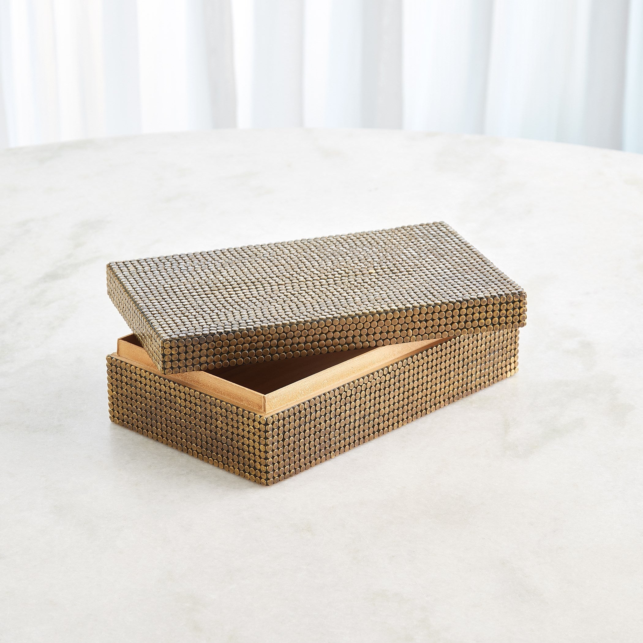 Global Views Brass Lames Boxes and Trays Aged