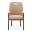 Michael Amini Portrait Dining Arm Chair - Toffee/Sienna Brown