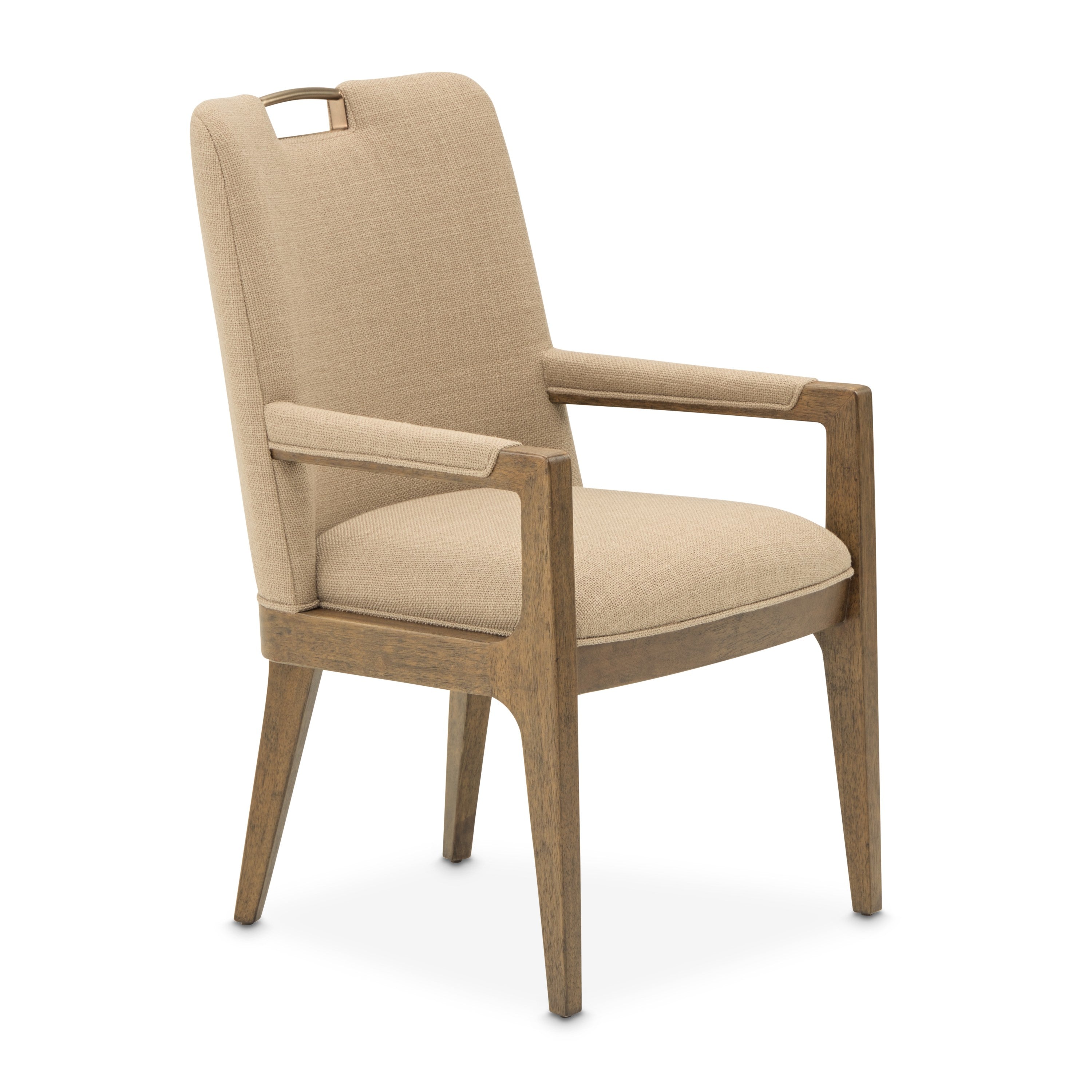 Michael Amini Portrait Dining Arm Chair - Toffee/Sienna Brown