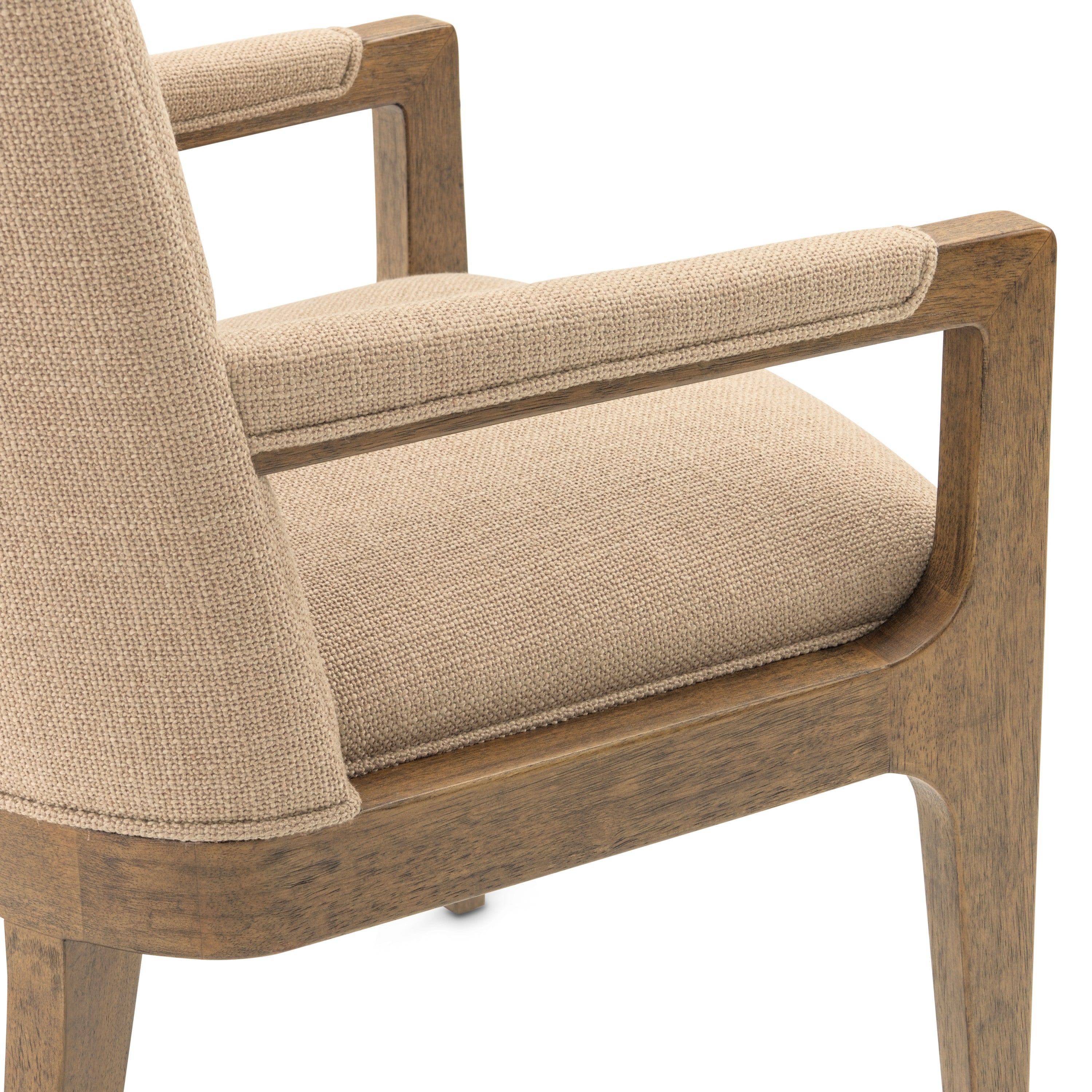 Michael Amini Portrait Dining Arm Chair - Toffee/Sienna Brown