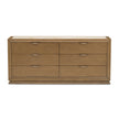 Michael Amini Portrait Dresser with LED Lights - Sienna Brown