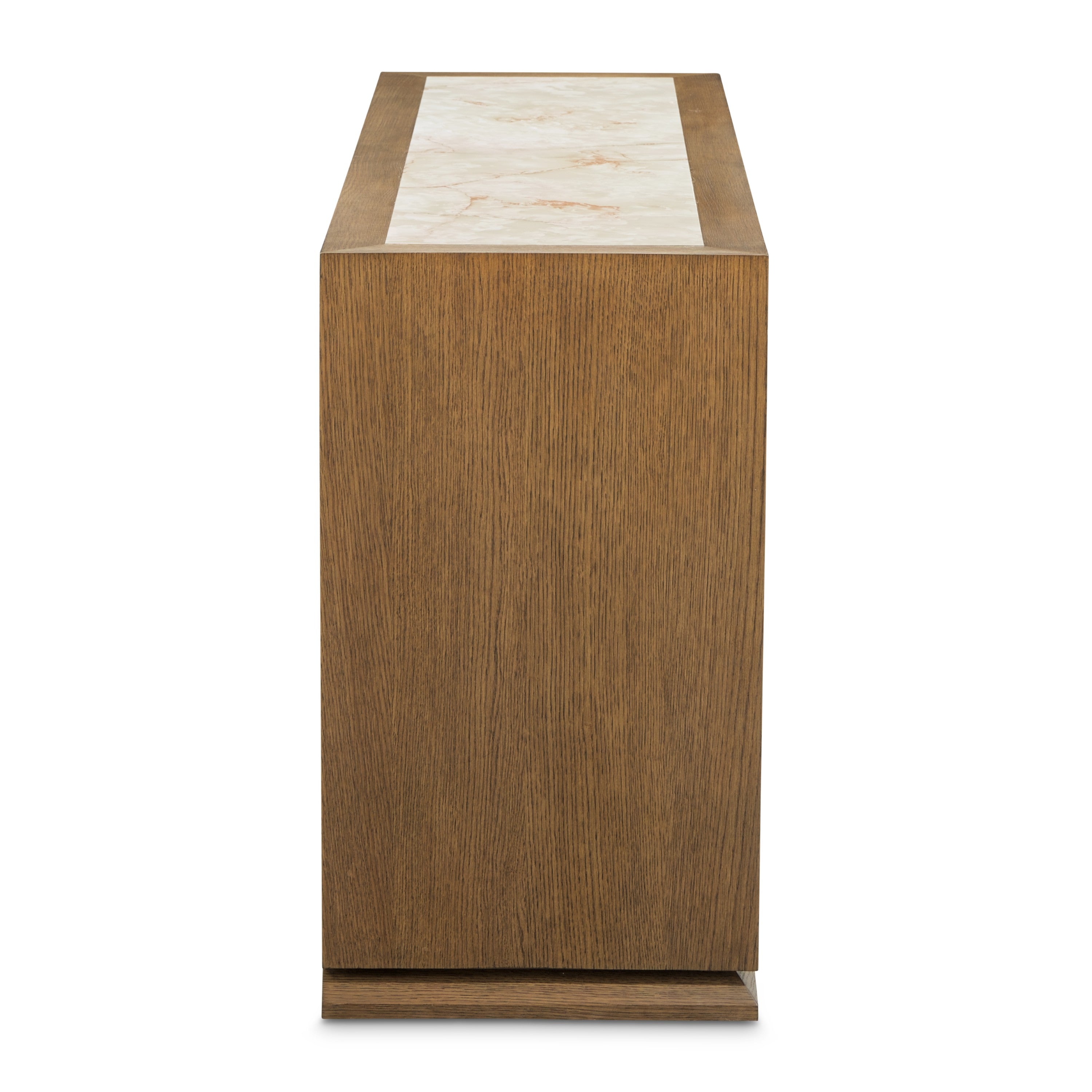 Michael Amini Portrait Dresser with LED Lights - Sienna Brown