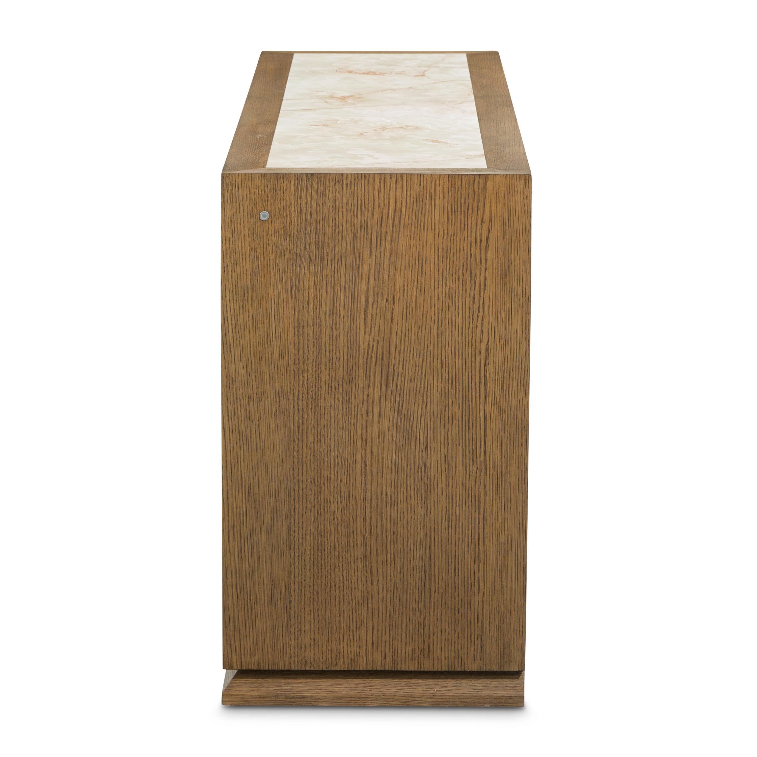 Michael Amini Portrait Dresser with LED Lights - Sienna Brown