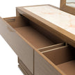 Michael Amini Portrait Dresser with LED Lights - Sienna Brown