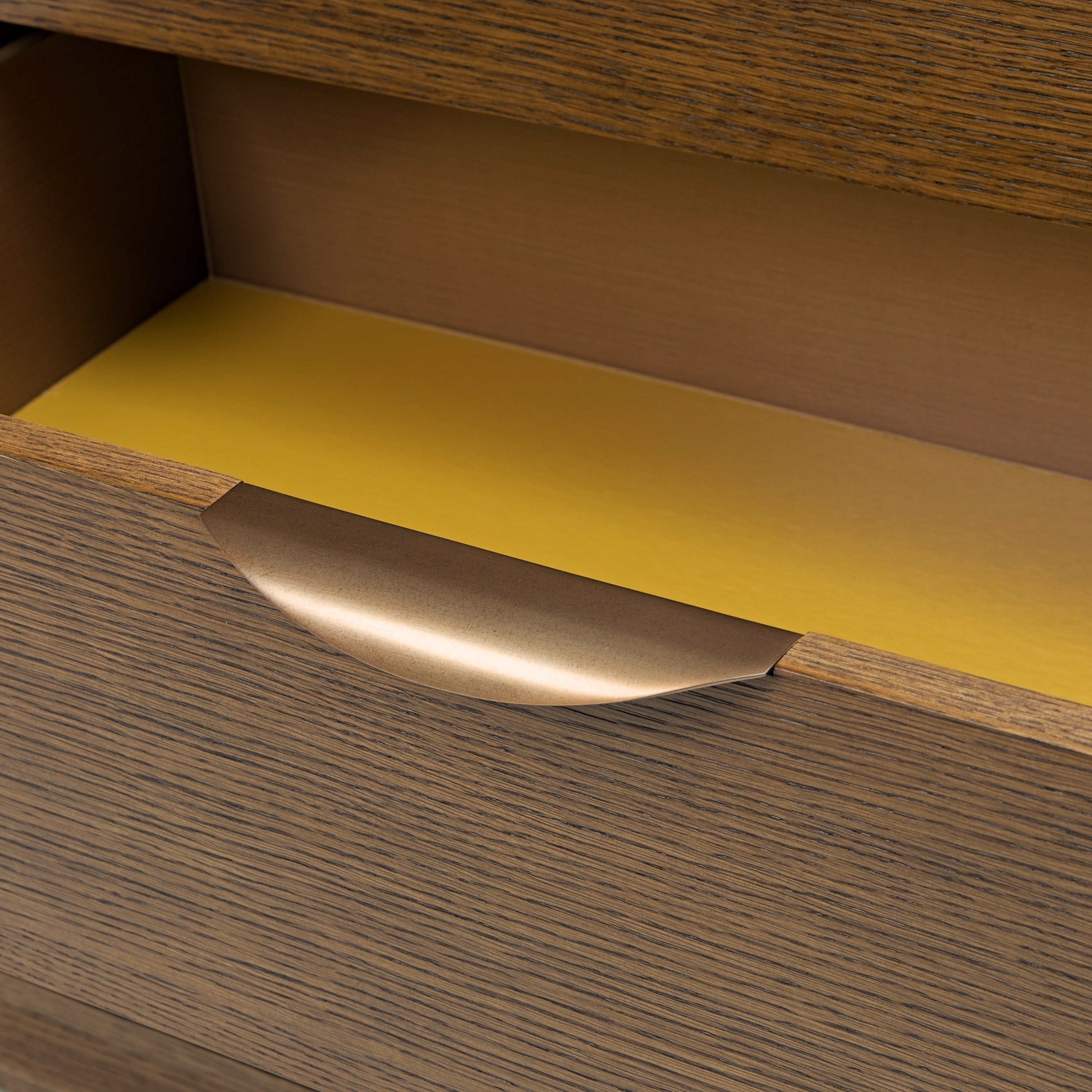 Michael Amini Portrait Dresser with LED Lights - Sienna Brown