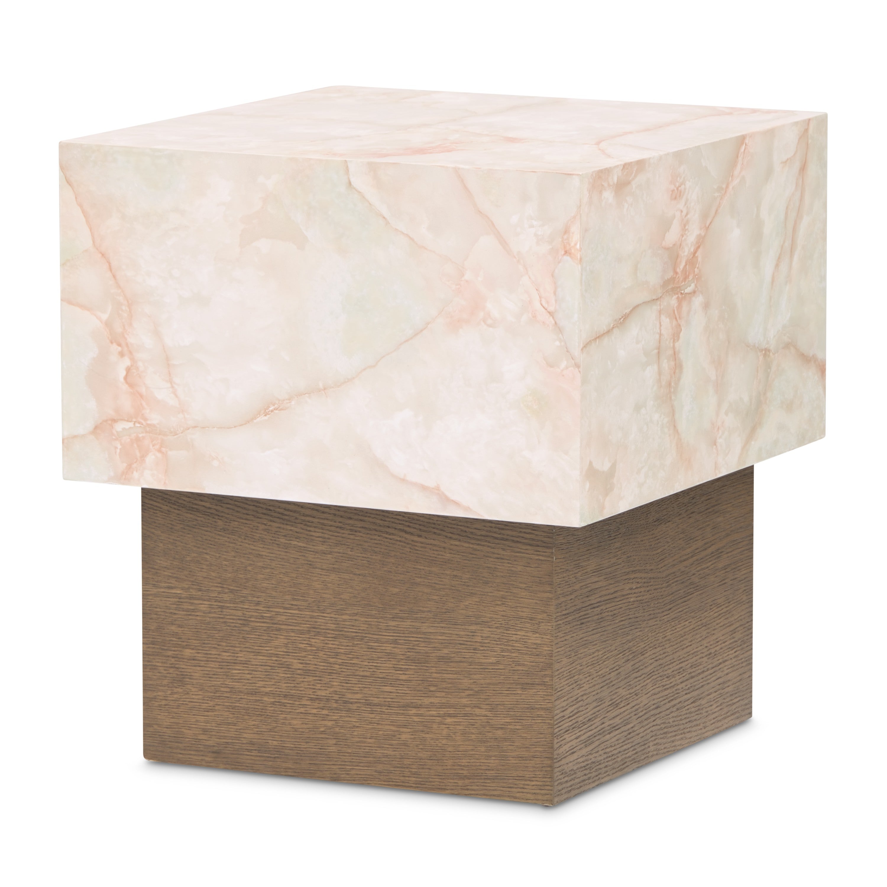 Michael Amini Portrait End Table - Sienna Brown