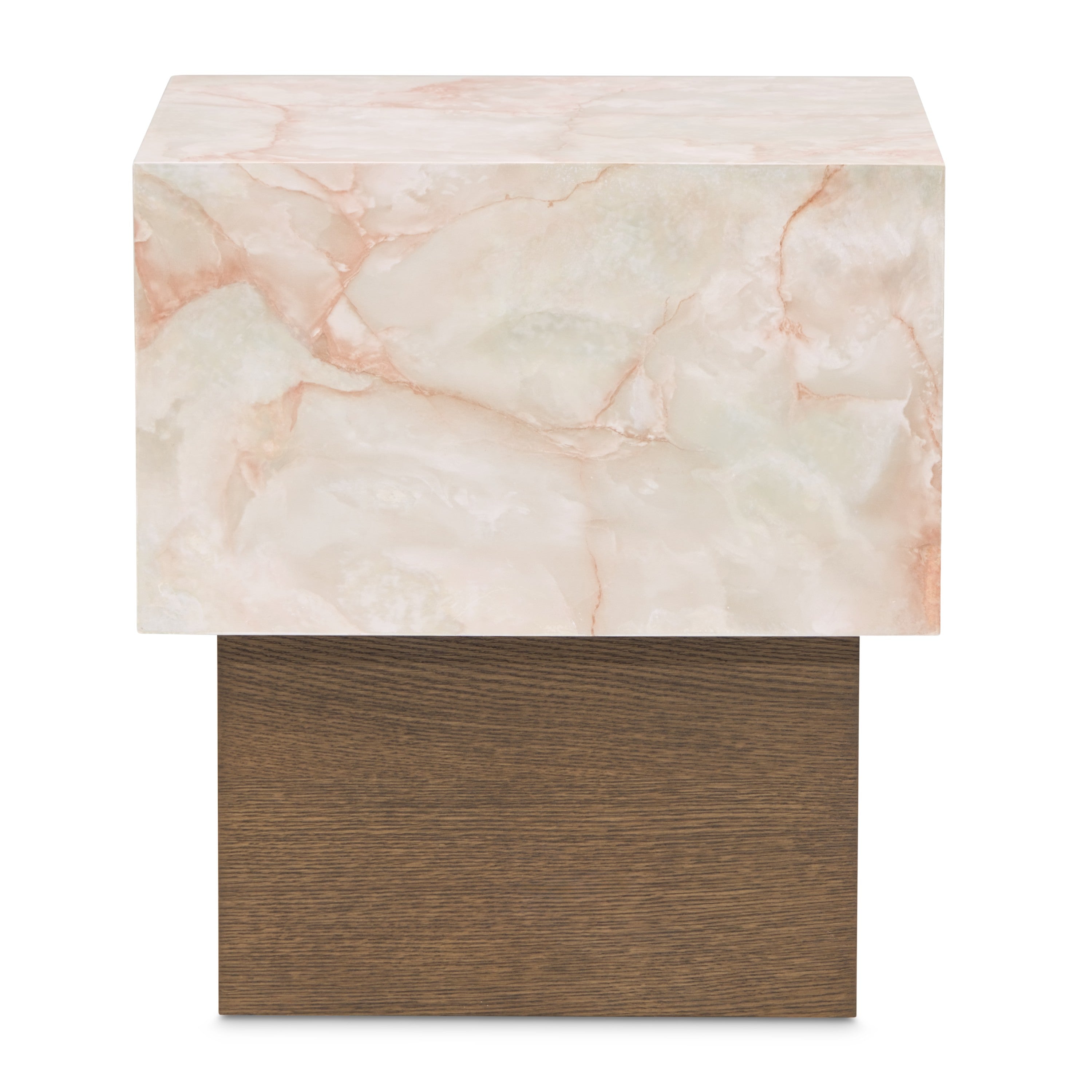 Michael Amini Portrait End Table - Sienna Brown