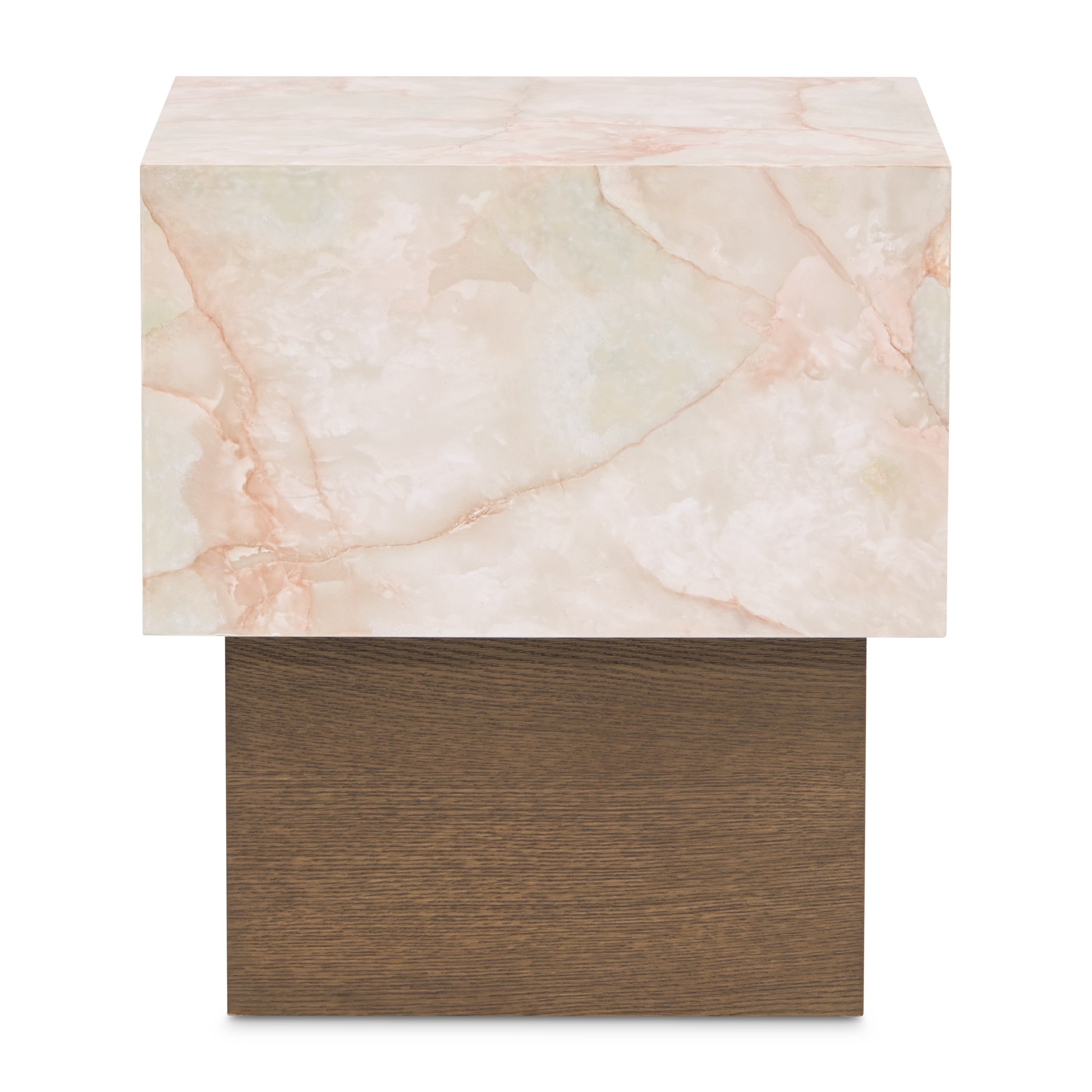 Michael Amini Portrait End Table - Sienna Brown