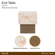 Michael Amini Portrait End Table - Sienna Brown