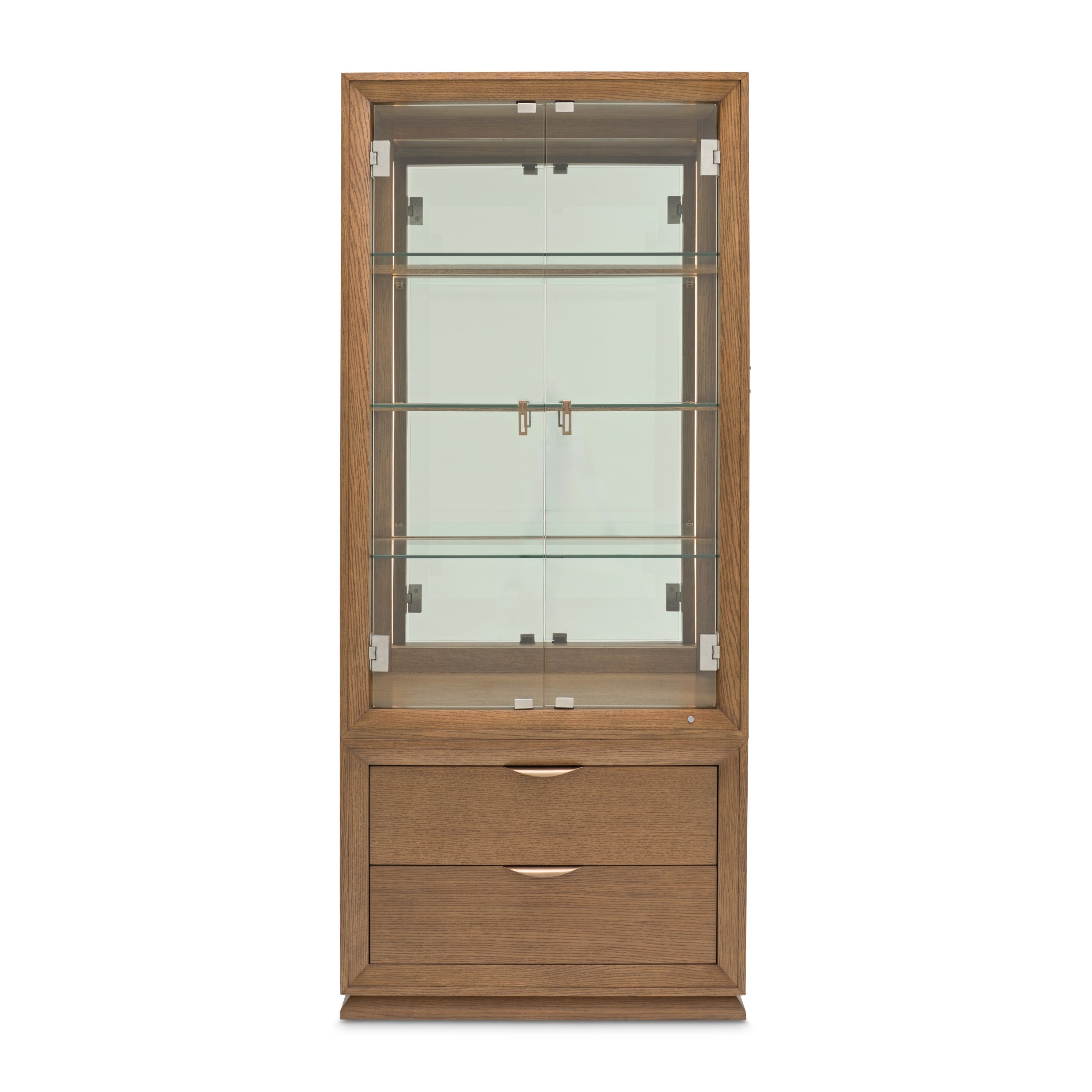 Michael Amini Portrait Display Cabinet - Sienna Brown