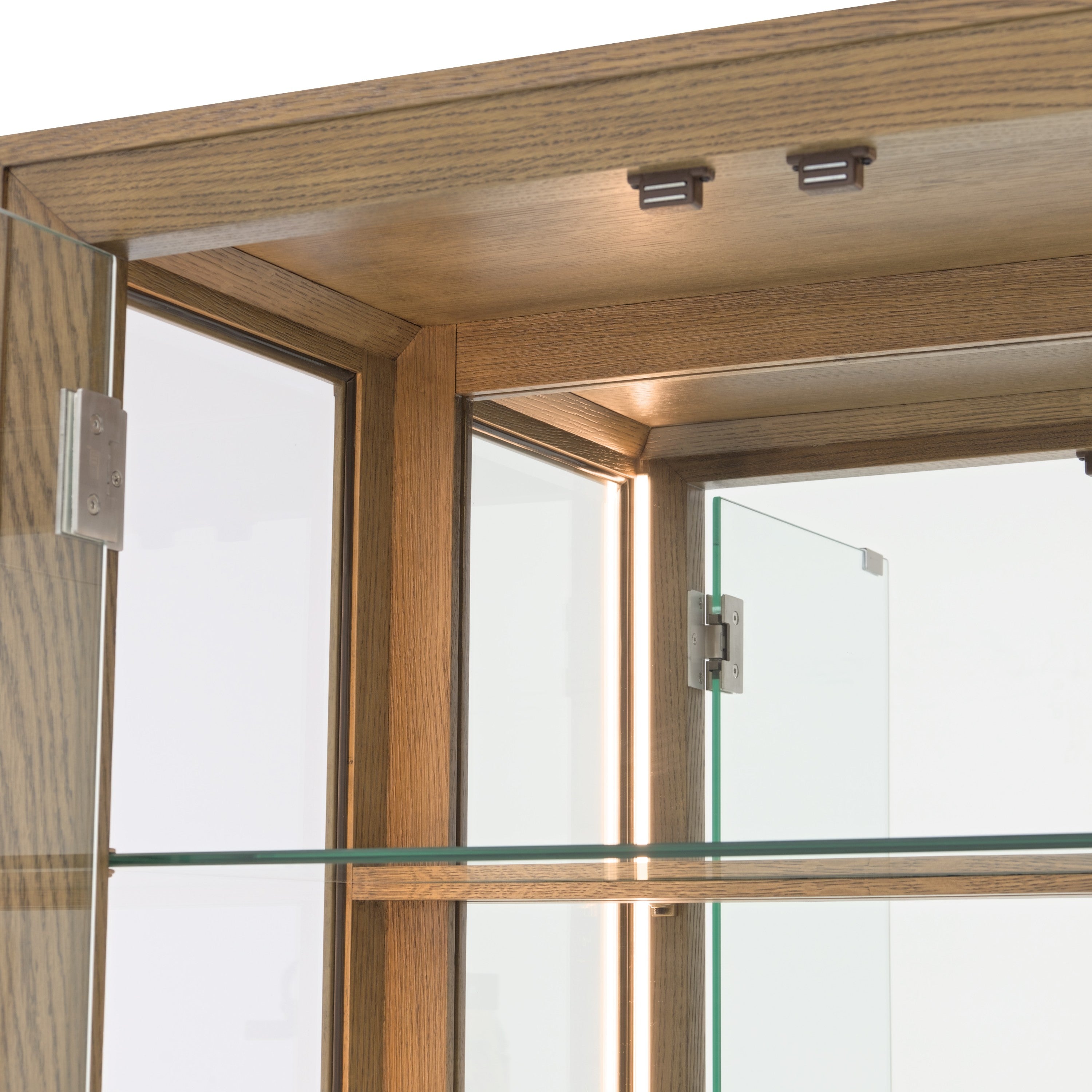 Michael Amini Portrait Display Cabinet - Sienna Brown