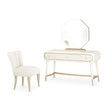 Michael Amini La Rachelle Vanity Set with Mirror & Chair - Champagne