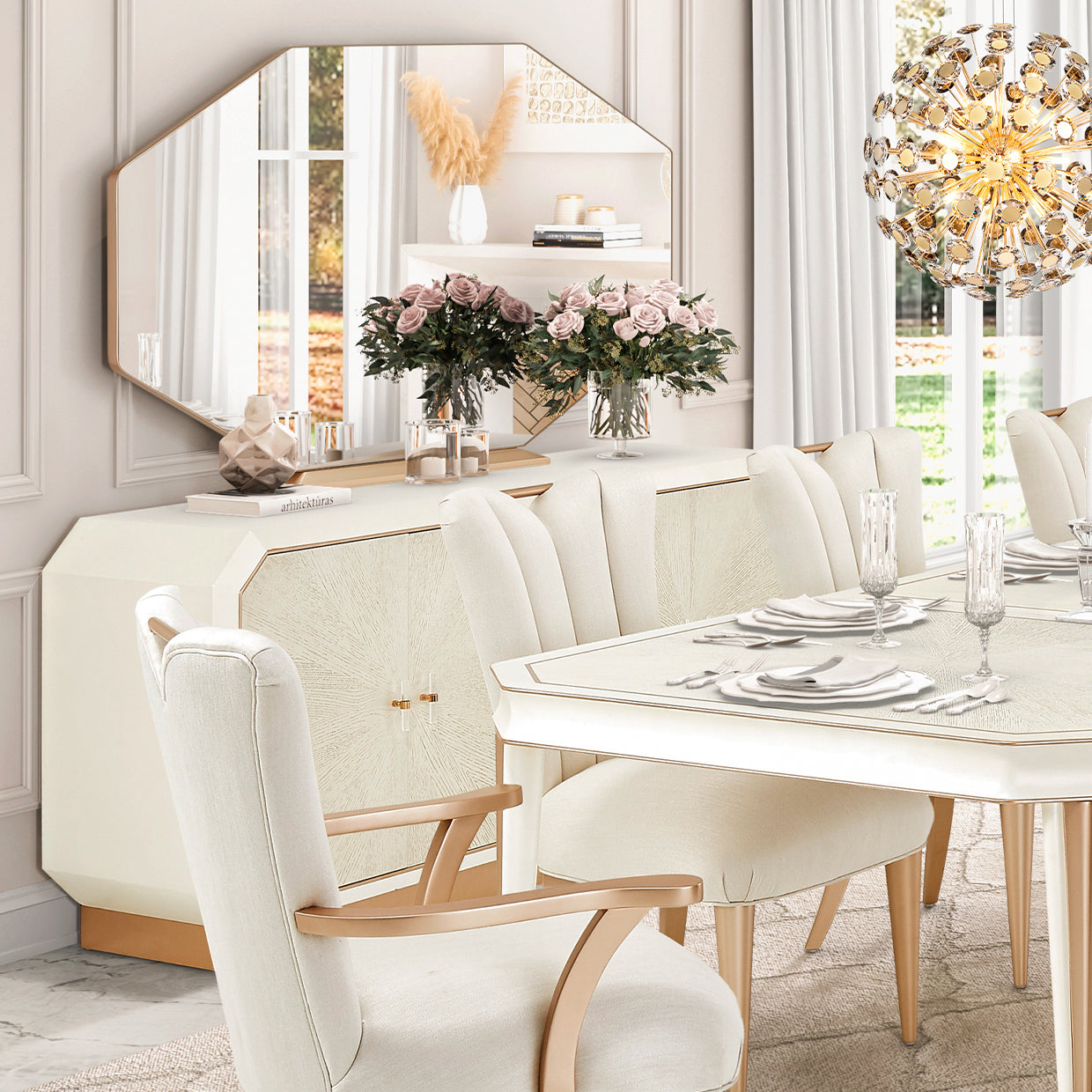 Michael Amini La Rachelle Wall Mirror