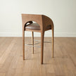 Global Views Arches Bar Stool-Nutmeg/Champagne