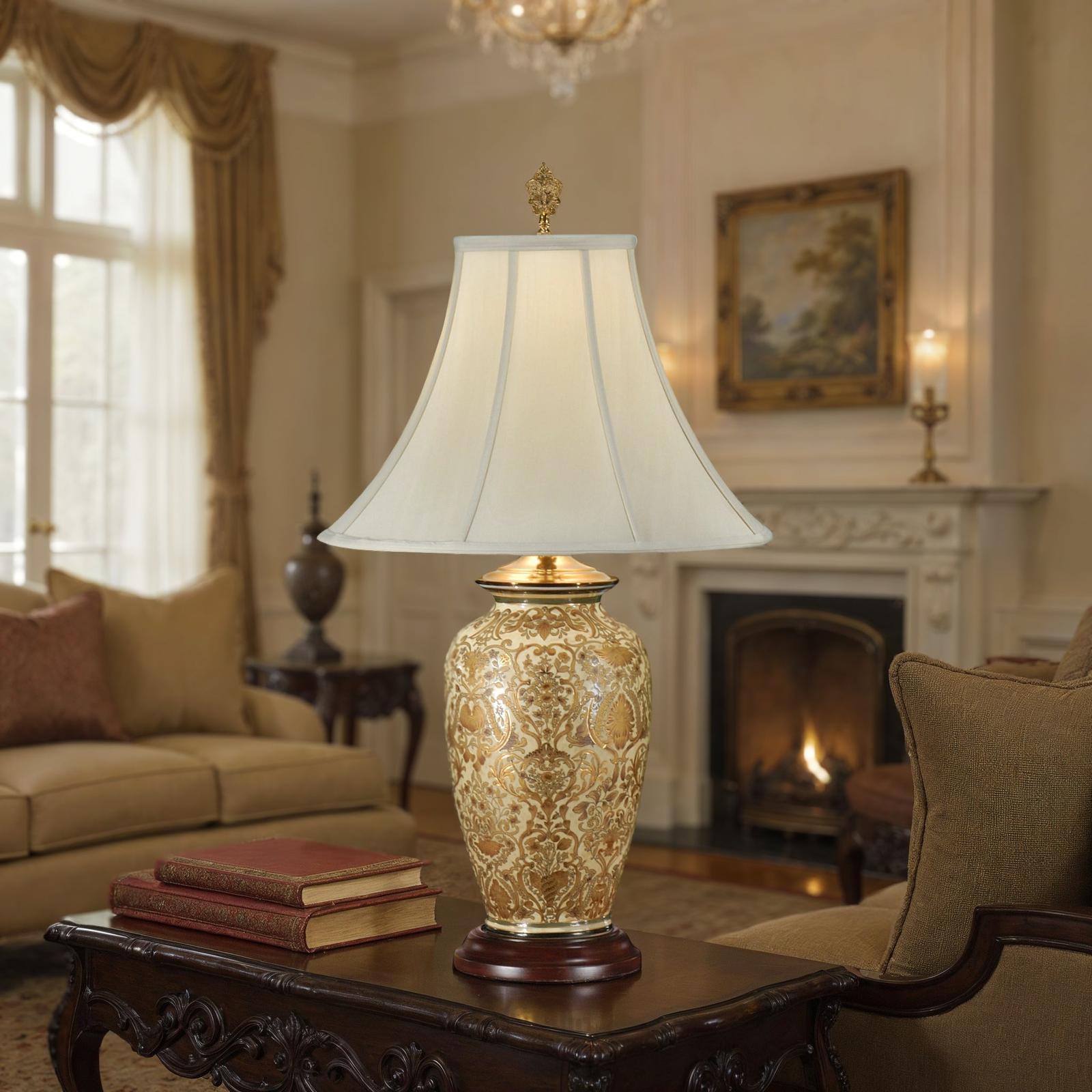 Wildwood Gold Damask Lamp
