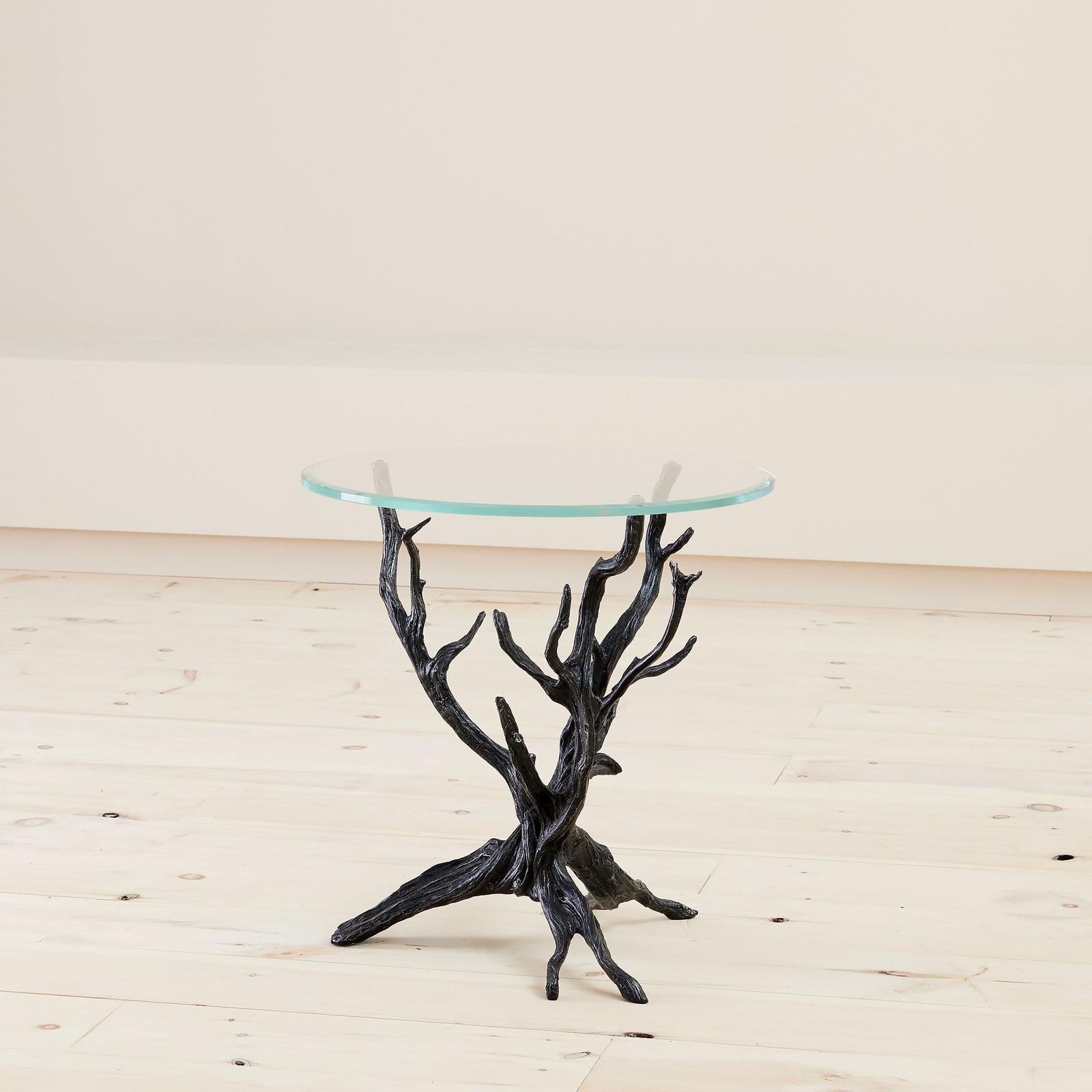 Global Views Monterey End Table Natural Iron